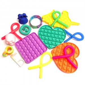 Set 15 jucarii OKTANE® - Fidget Toys, perfecte pentru petreceri de ziua de nastere, recompense la scoala, premii de carnaval, multicolor